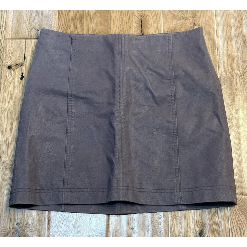 Free People Modern Femme Mini Skirt Mulberry Sz 8